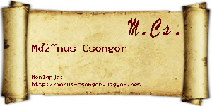 Mónus Csongor névjegykártya