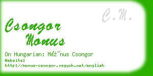 csongor monus business card